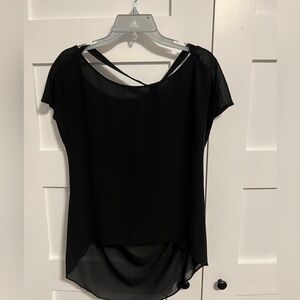 Naked Zebra Open Back High Low Top